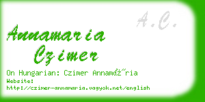 annamaria czimer business card